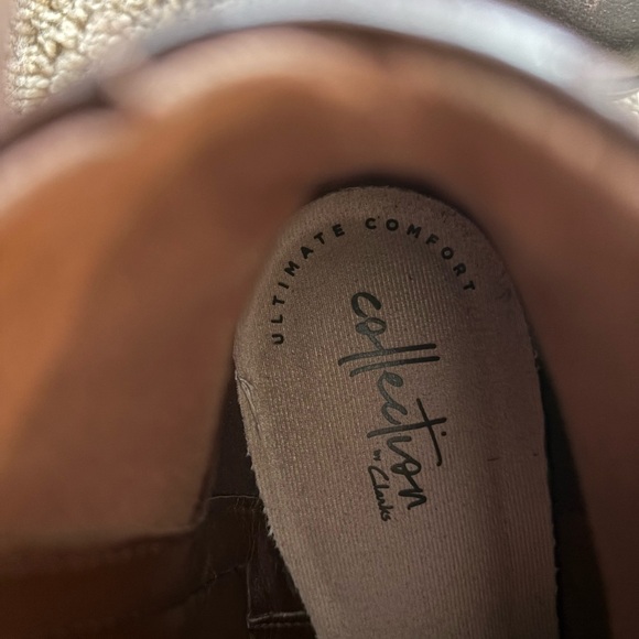 Clarks Dark Brown Ankle Booties with Buckle Detail - Picture 3 of 6